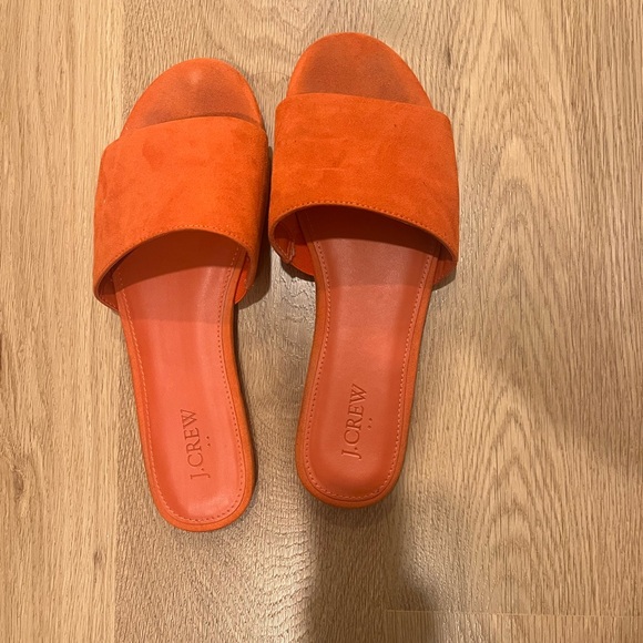 Orange suede j crew slides - Picture 2 of 2